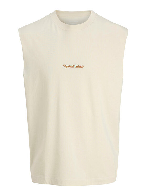 Jack & Jones Tank top Norrebro Emb 12292009 Écru Regular Fit