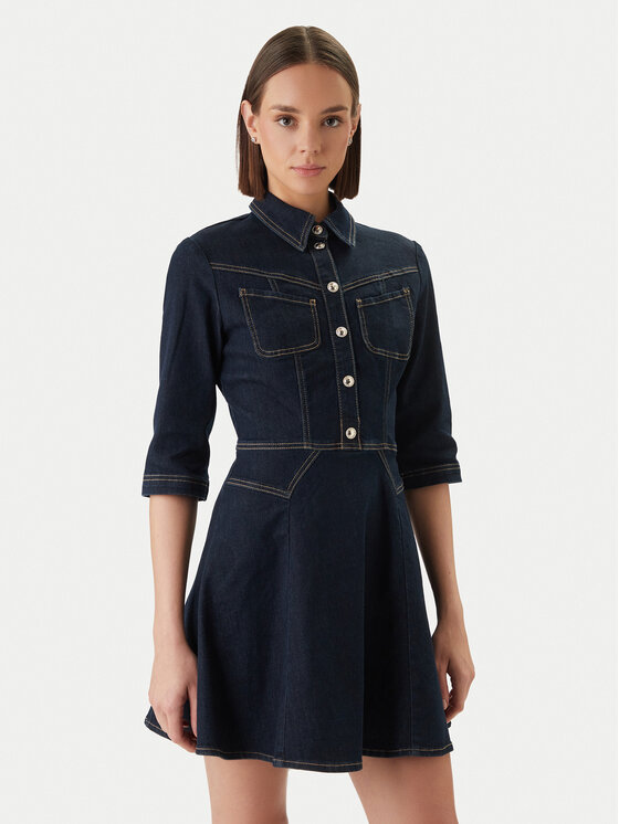 Morgan Sukienka jeansowa 261-REXAS Granatowy Regular Fit