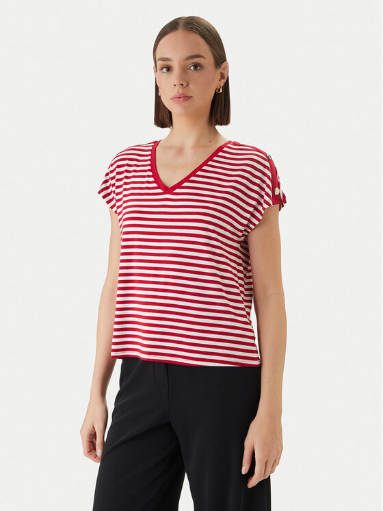 Morgan T-Shirt 261-DIVA Czerwony Regular Fit
