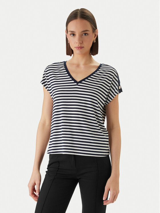 Morgan T-Shirt 261-DIVA Granatowy Regular Fit