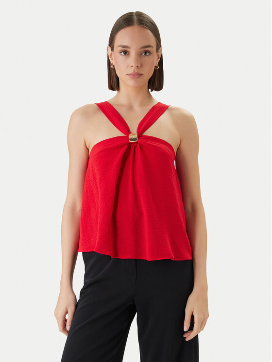 Morgan Bluzka 261-OGALAN Czerwony Regular Fit