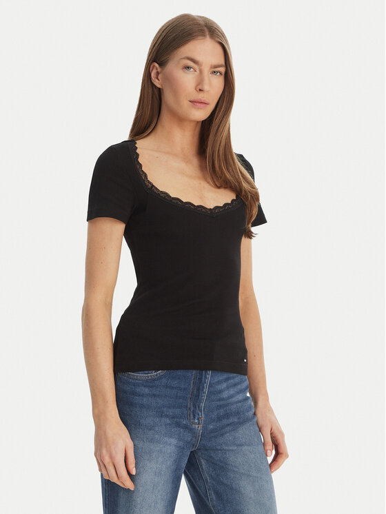 Morgan Bluzka 261-DAMOUR Czarny Slim Fit