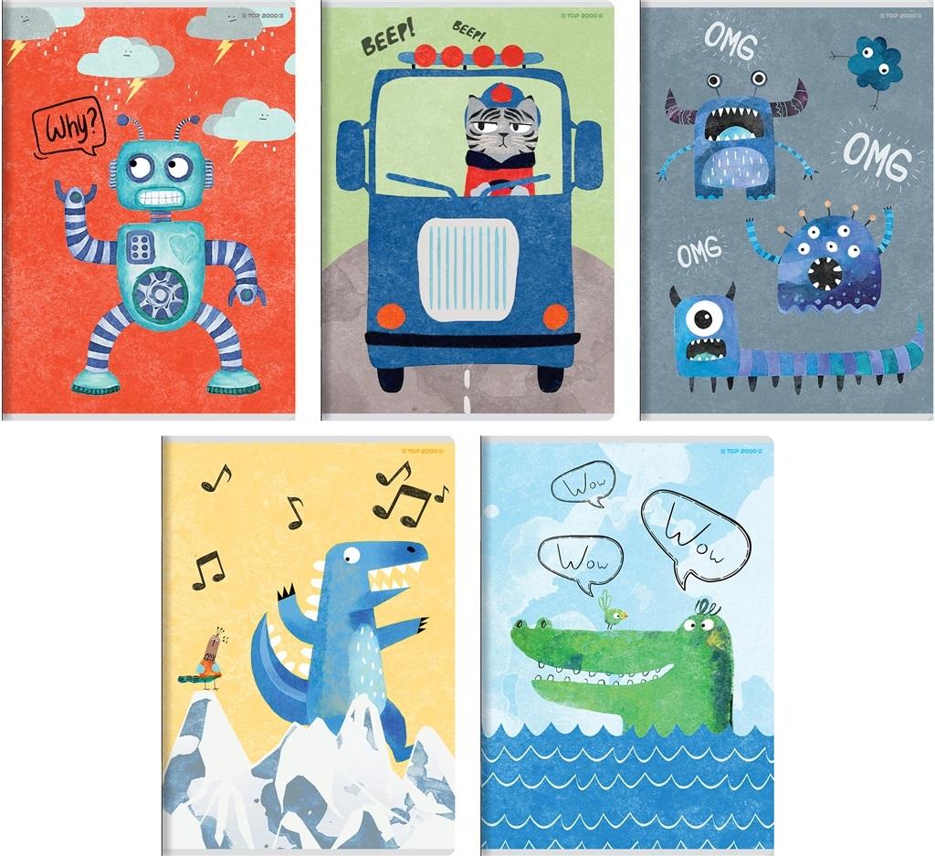 Top-2000 Zeszyt A5 Boy's card linia 16 kartek 20 szt. - zeszyt