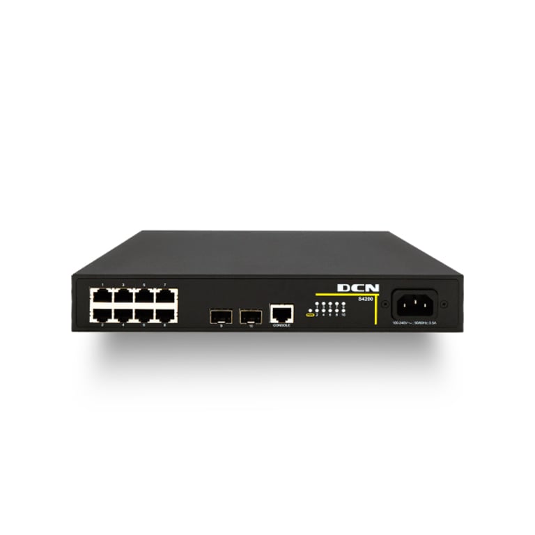 DCN S4200-10P-SI przełącznik sieciowy Zarządzany L2 Gigabit Ethernet (10/100/1000) Obsługa PoE Czarny