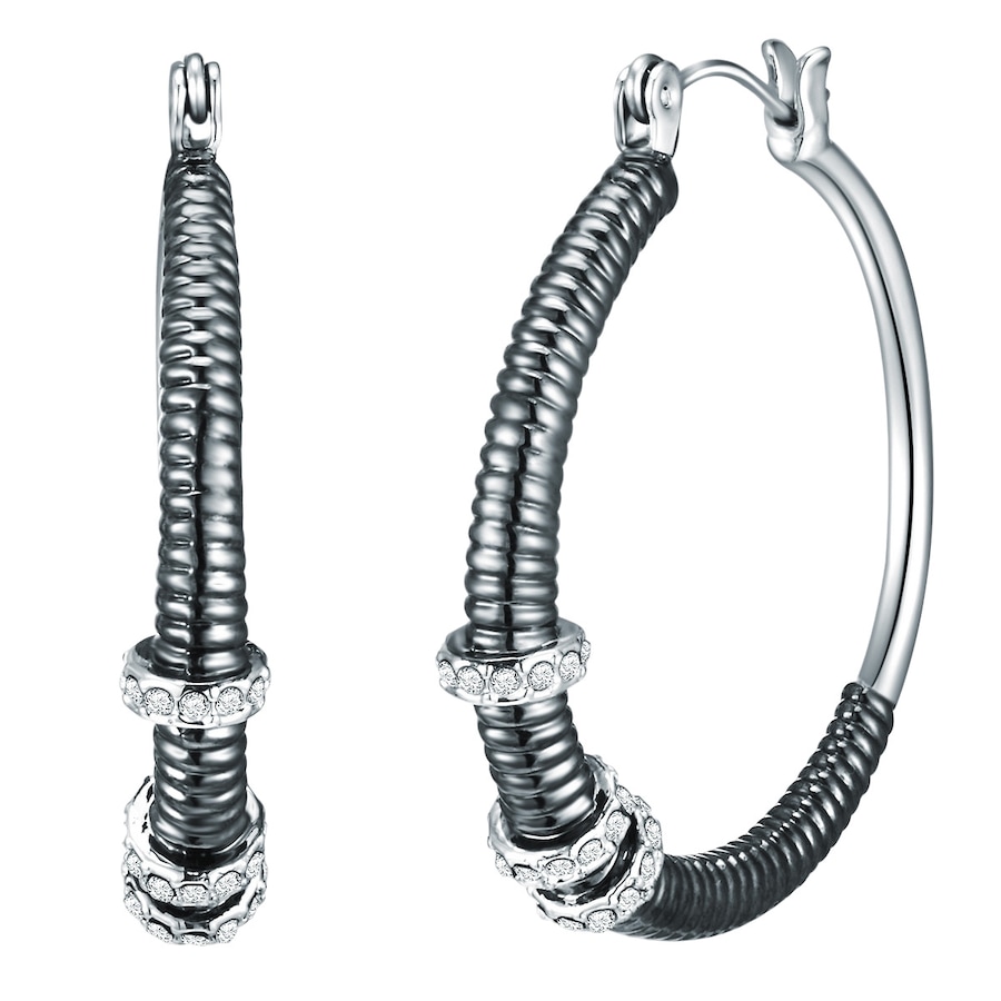 Lulu & Jane Stop metali Zdobienie kryształkami Swarovski® Kolczyki koła 1 ct Damski