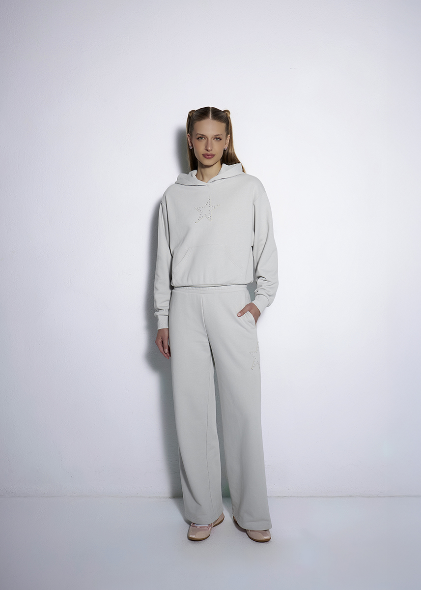 Szare spodnie dresowe local star