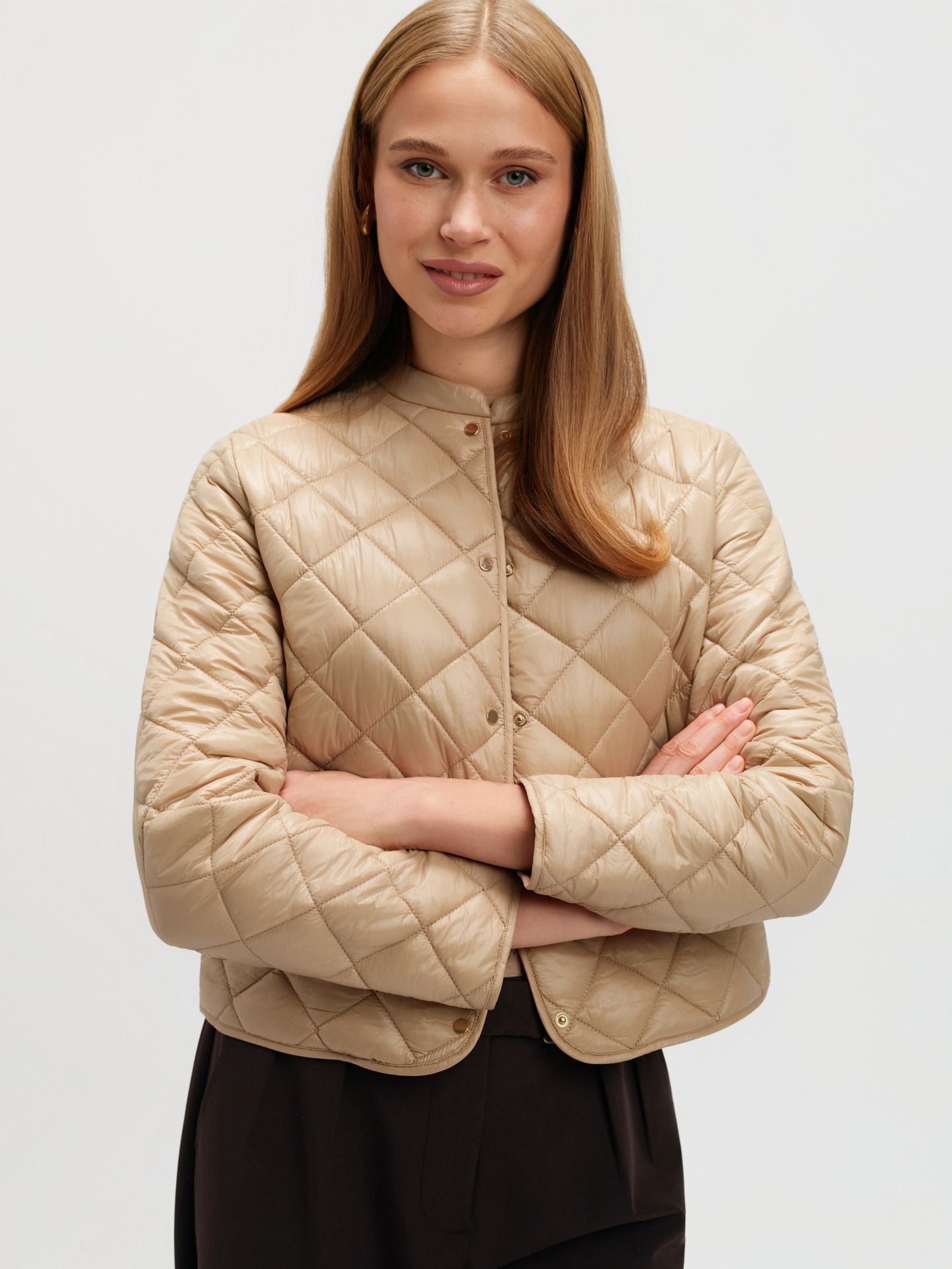 Pikowana kurtka beż