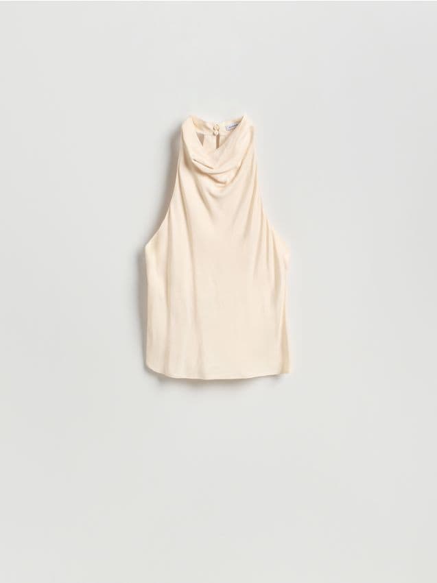 Reserved - Top halter - kremowy