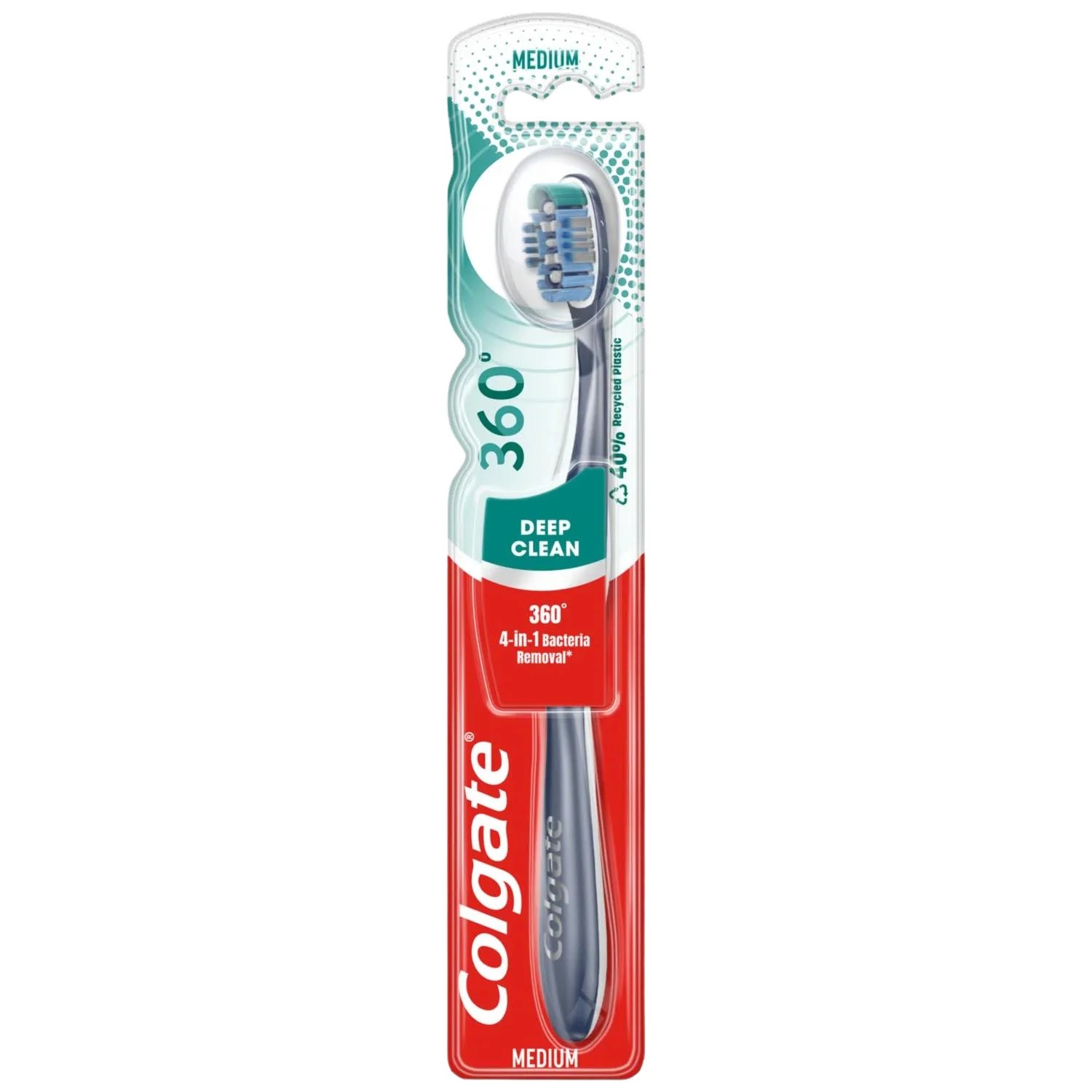 Colgate Deep Clean 360°, szczoteczka do zębów, Medium, 1 sztuka