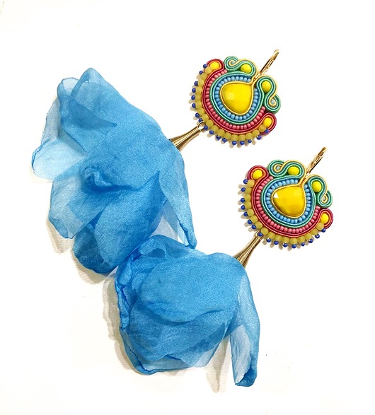 Sutaszowe kolczyki METEORA