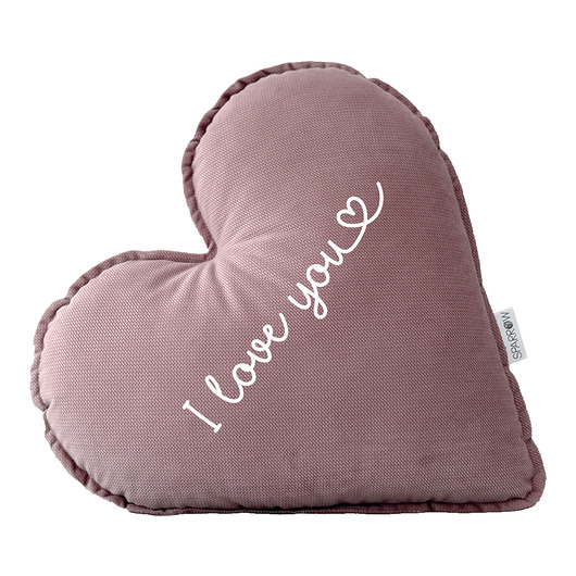 Personalizowana poduszka serce OLD ROSE