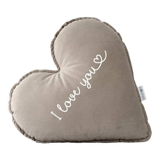 Personalizowana poduszka serce BEIGE