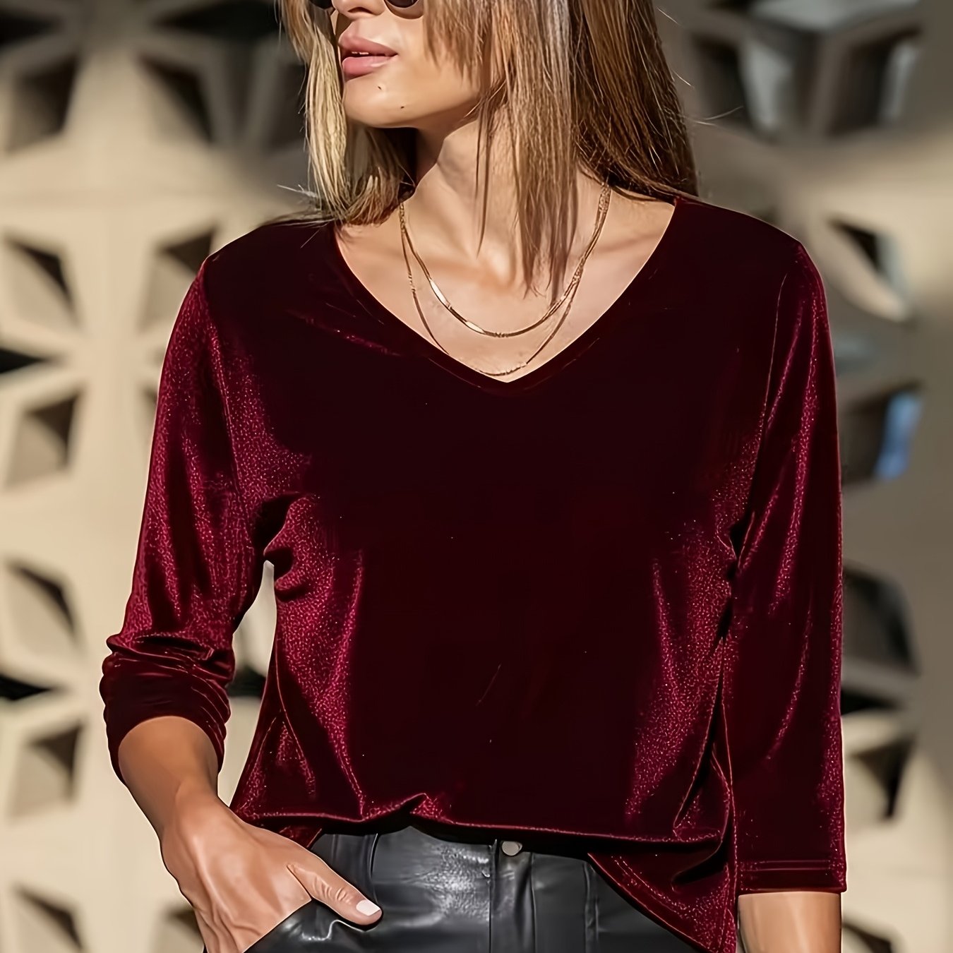TEMU Damski Casual T-shirt z Krótkim Rękawem, Koszulka na Wakacje i Kolacje, T-shirt na Wszystkie Pory Roku