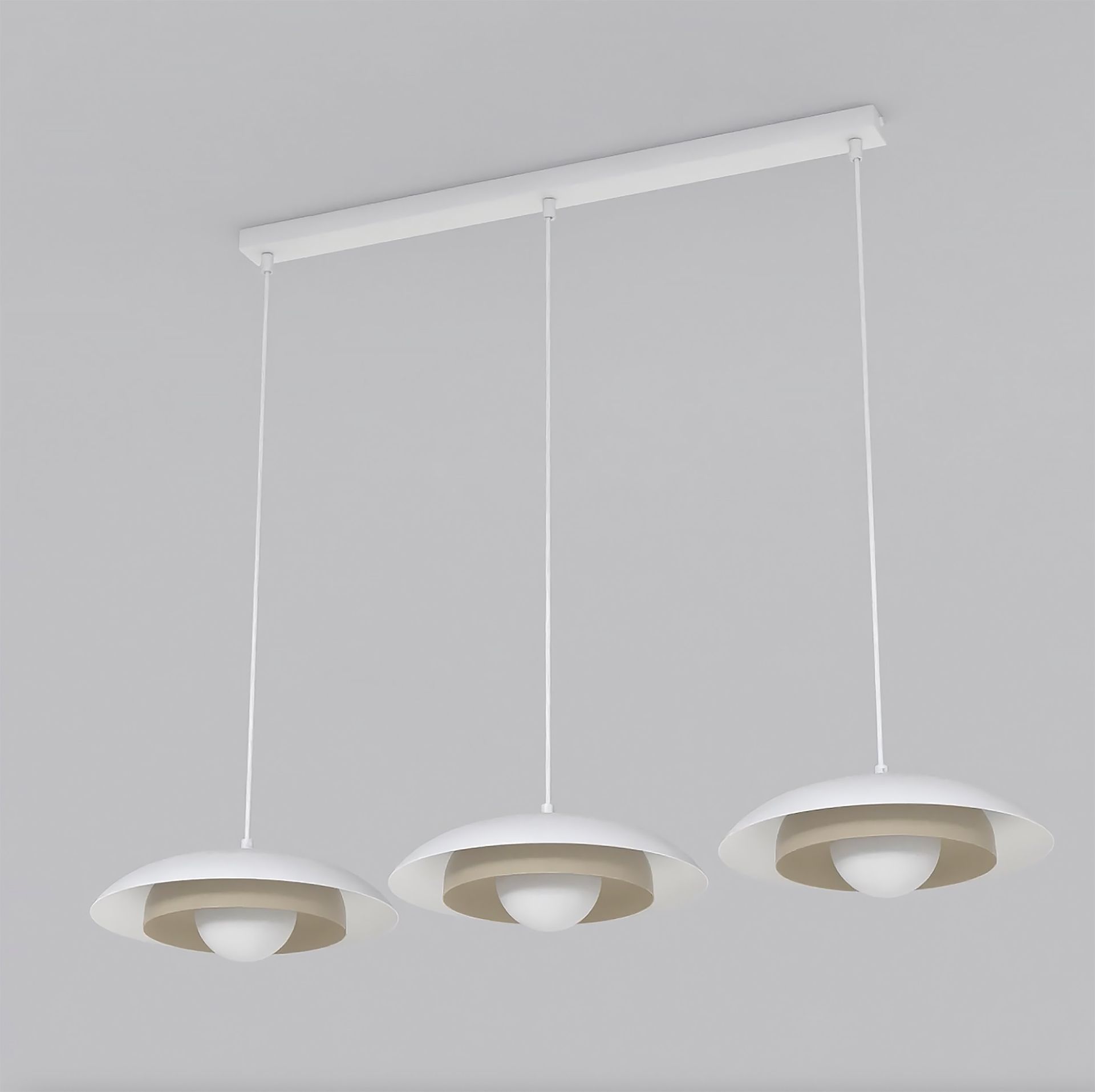 Lampa wisząca SKIN 3xG9 - biały/beżowy