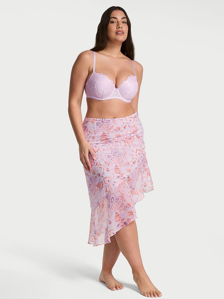 Victoria's Secret Spódnica szyfonowa asymetryczna midi Vintage Blossom