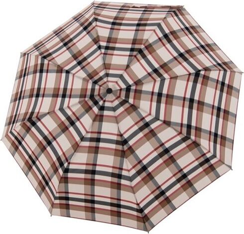 Parasol automatyczny Carbonsteel Long w kratę beżowy