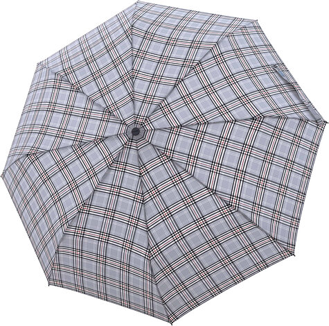 Parasolka Carbonsteel Magic w kratę jasnoszara