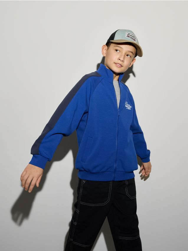 Reserved - Bluza na zamek - niebieski