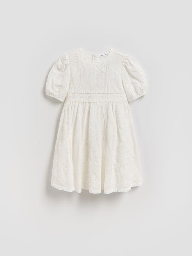 Reserved - Sukienka z cekinami - złamana biel