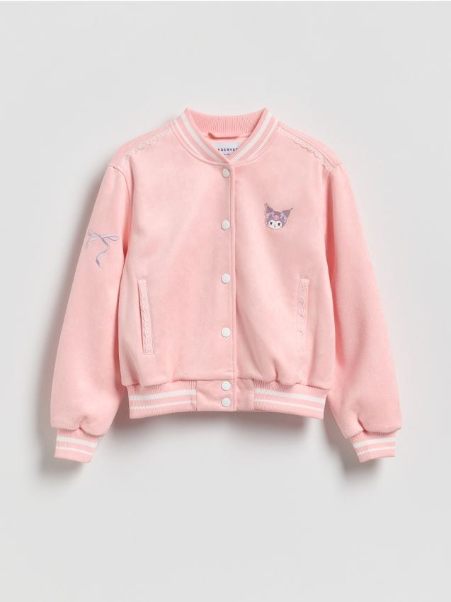 Reserved - Kurtka bomberka Kuromi - pastelowy róż