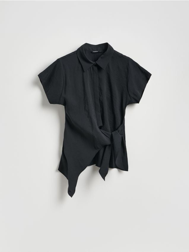 Reserved - Bluzka z modalem - czarny