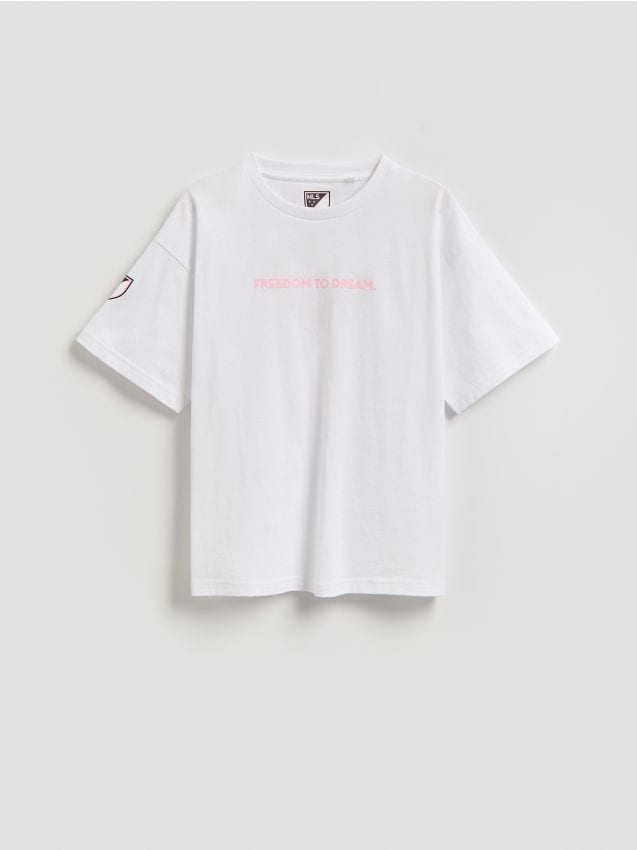 Reserved - T-shirt Inter Miami CF - złamana biel