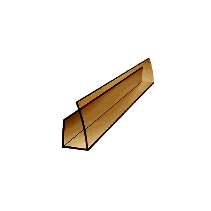 U-profil zamykający 2100mm, brązowy 10mm