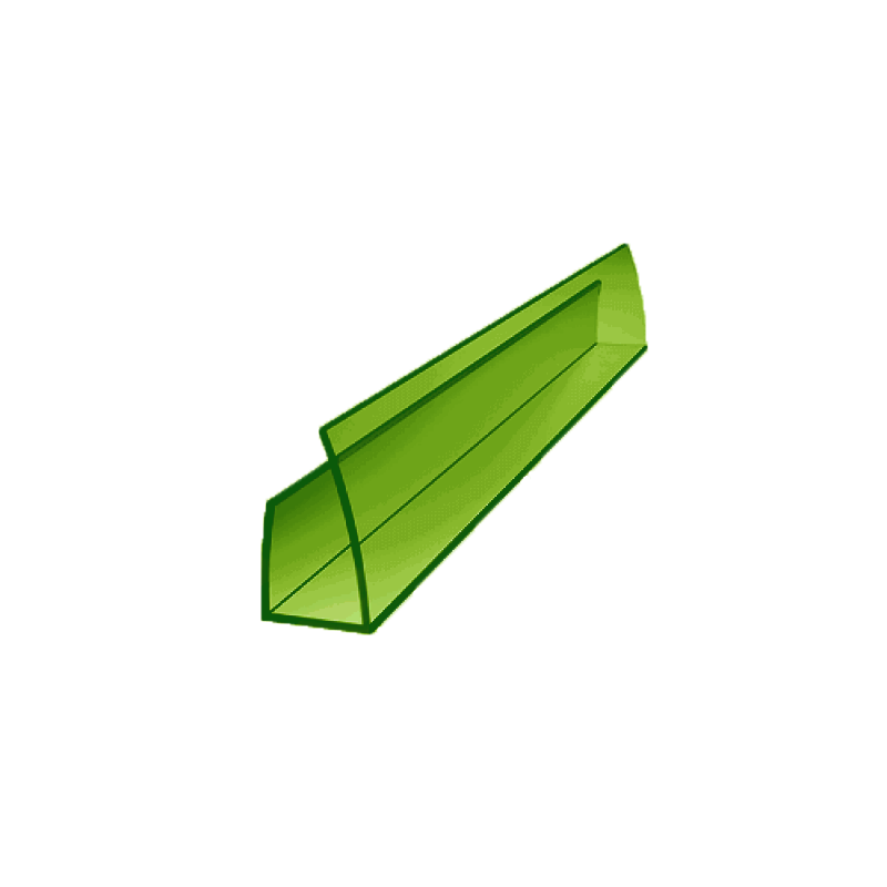 U-profil zamykający 2100mm, zielony 6mm
