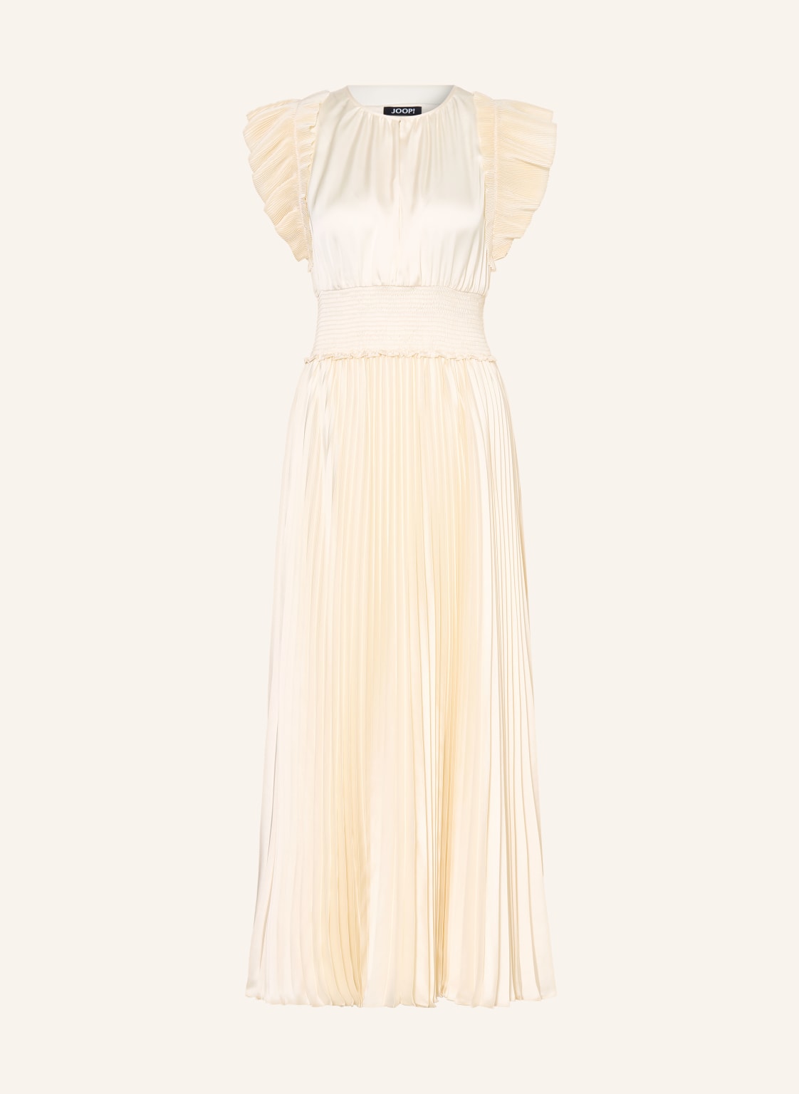 Joop! Satyna Sukienka Dilia Z Plisami weiss