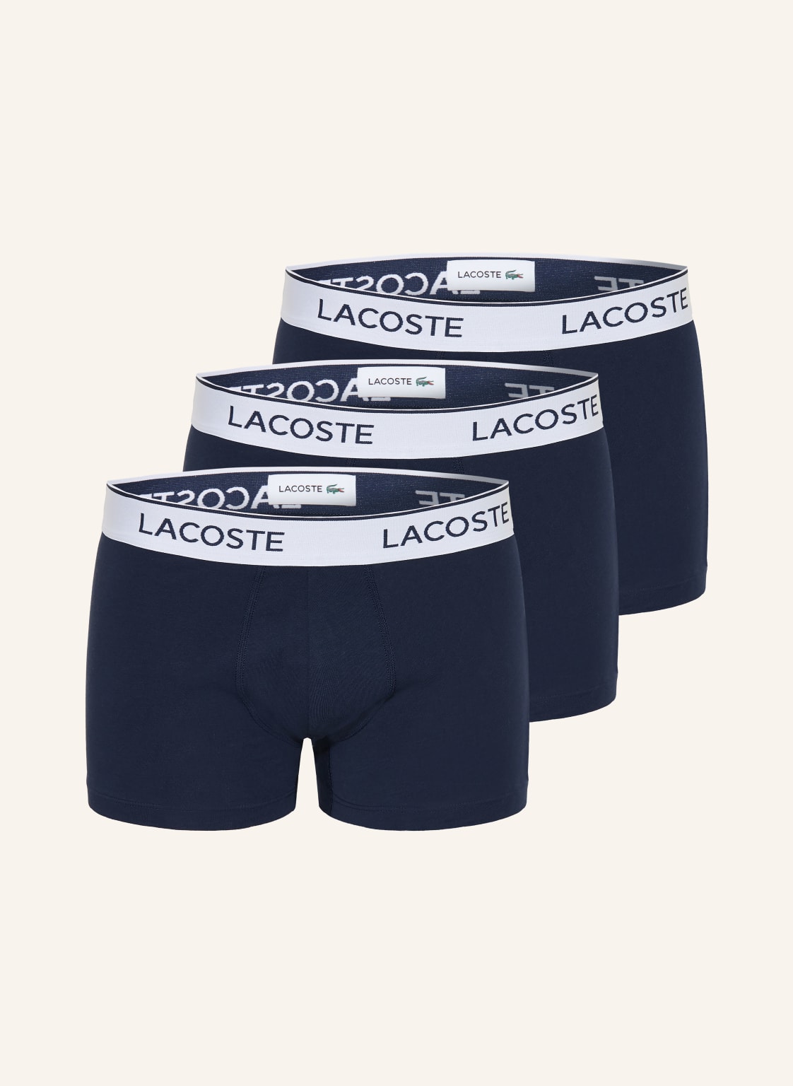 Lacoste 3-Pak Bokserek blau