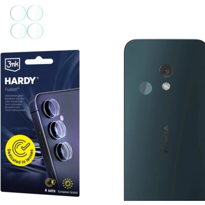Szkło hybrydowe na obiektyw 3MK Hardy Fusion Lens Protection do Nokia 225 4G (2024)