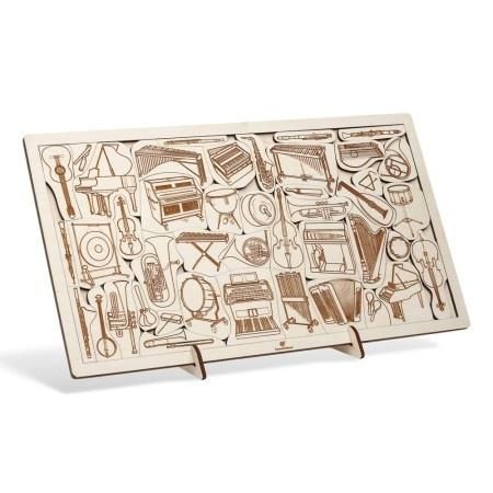 Puzzle drewniane - Wszystko gra Instrumenty Sounds Wood - puzzle