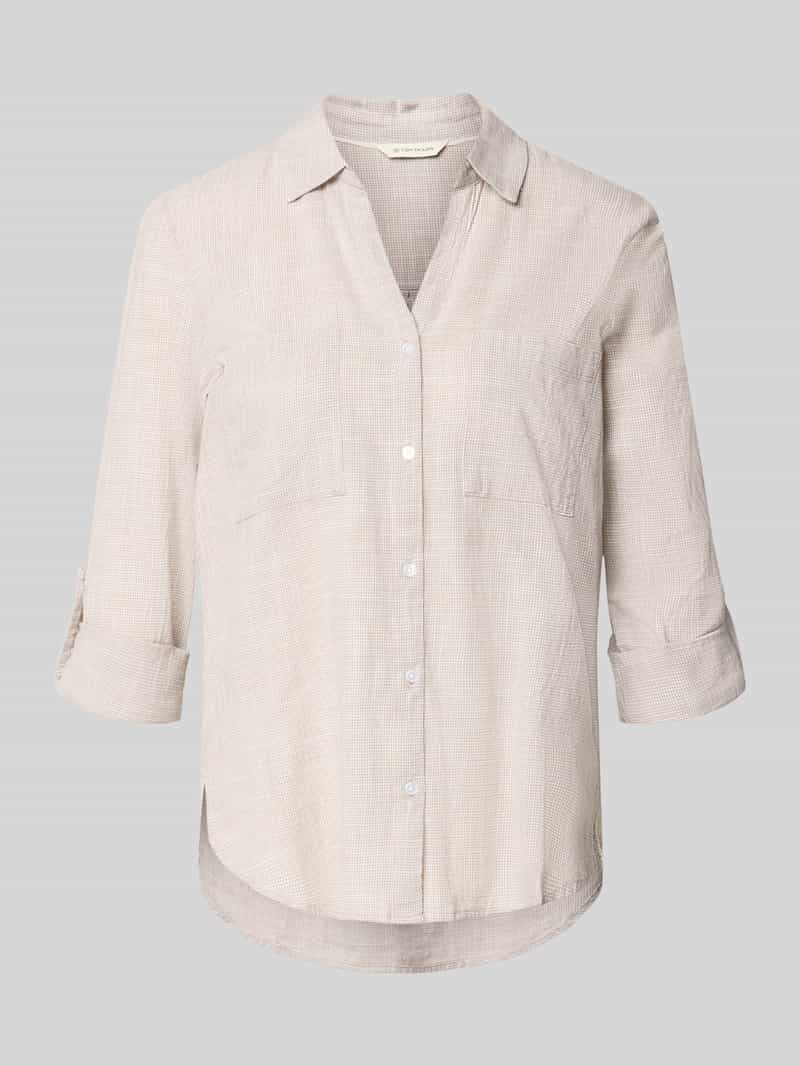 Bluzka koszulowa o kroju regular fit z czystej bawełny