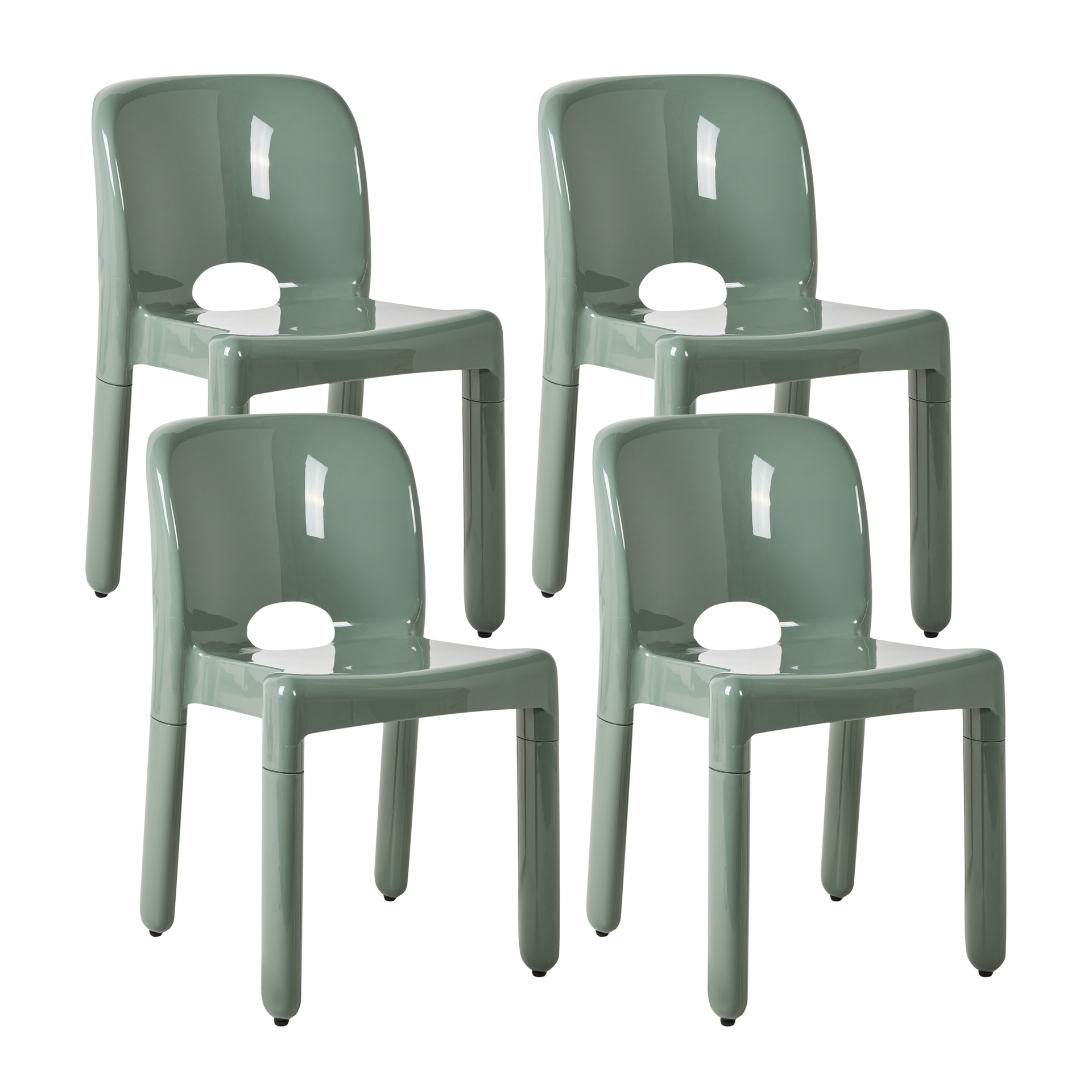 BELIANI Zestaw 4 krzeseł ogrodowych BETIM Zielony
