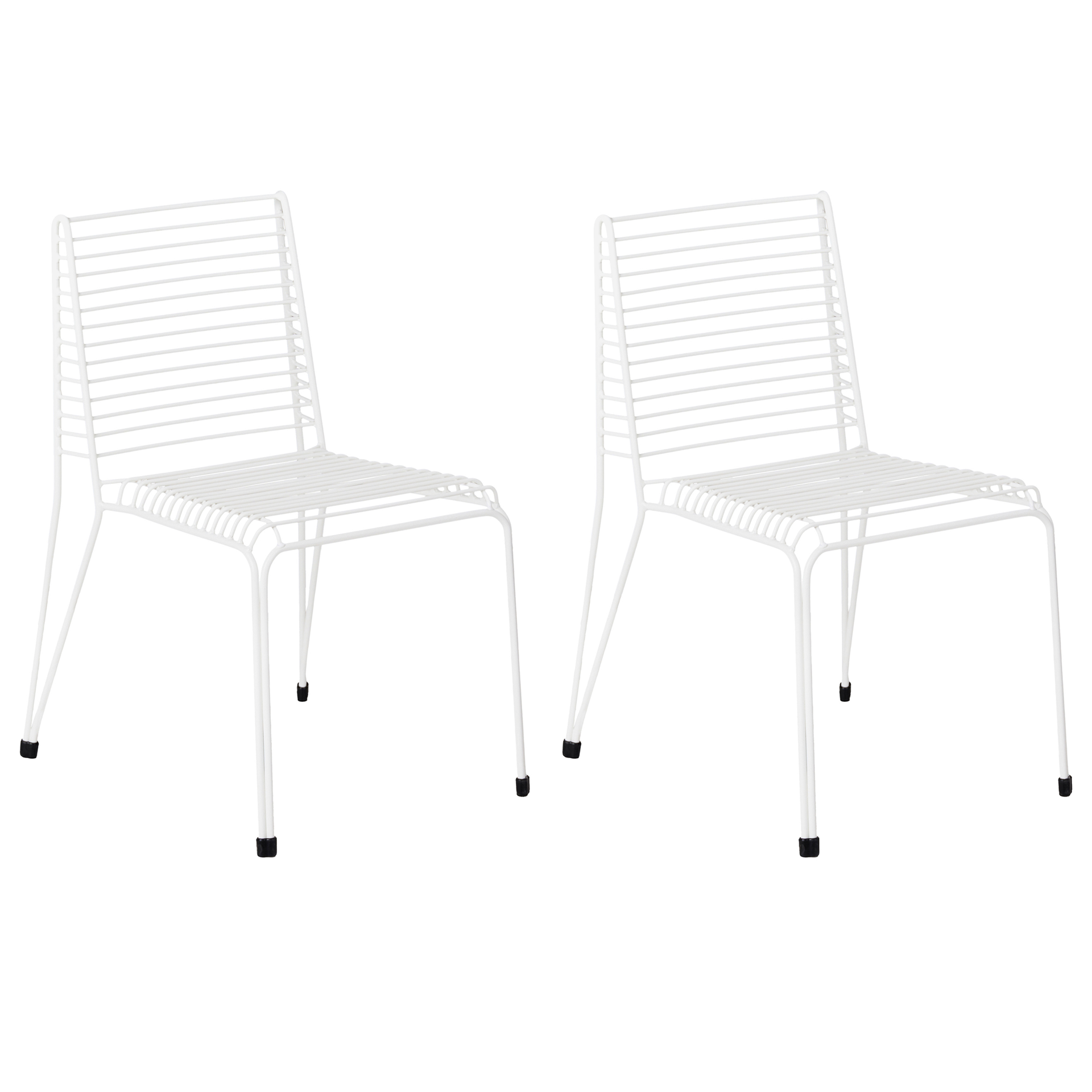 BELIANI Zestaw 2 krzeseł ogrodowych CHIEVE Metal Biały