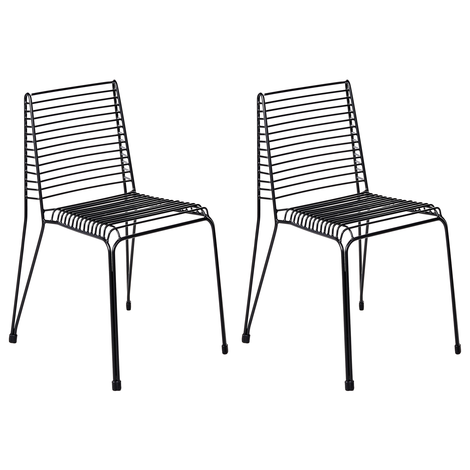 BELIANI Zestaw 2 krzeseł ogrodowych CHIEVE Metal Czarny