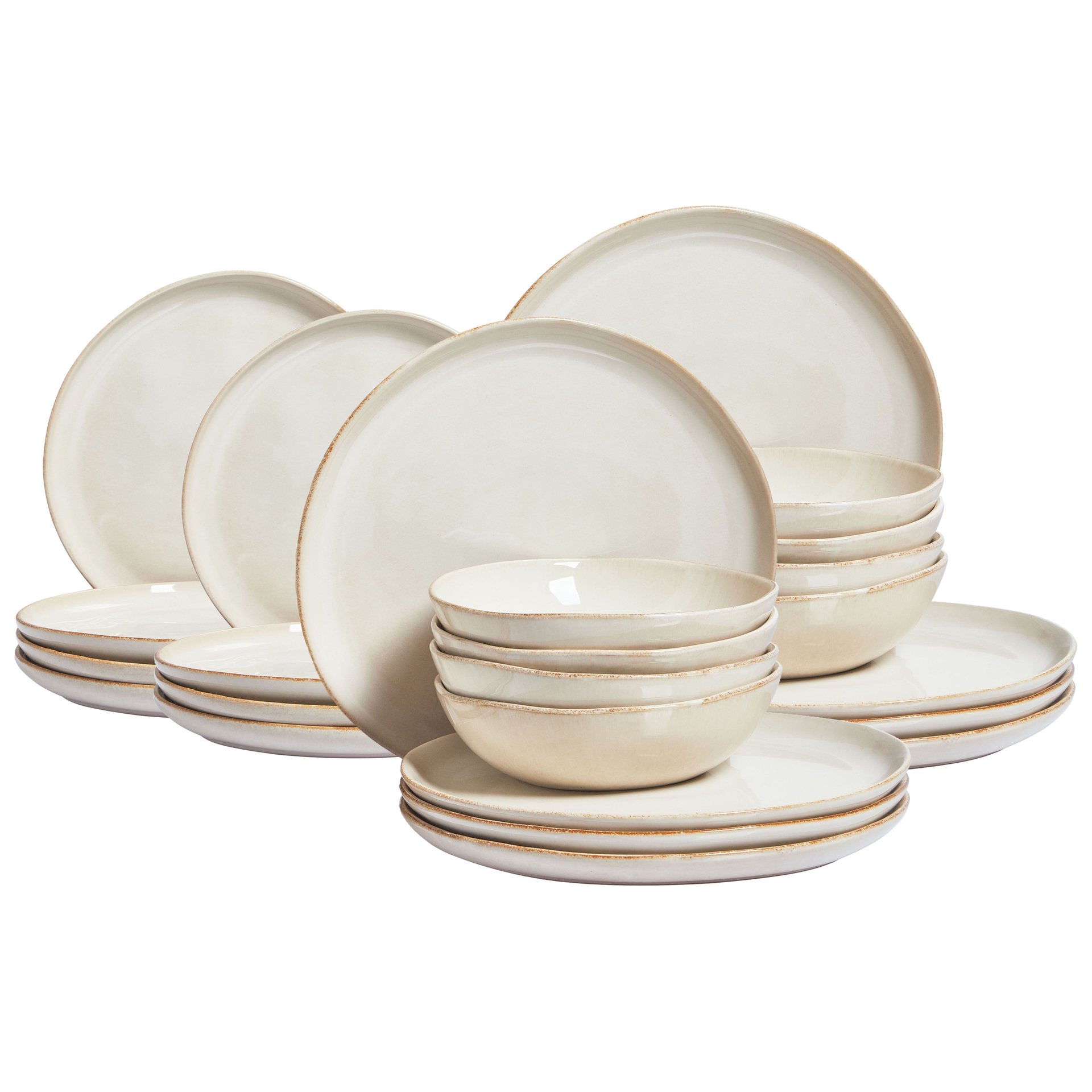 Zastawa stołowa 24-częściowa HOPS Kamionka Jasnobeżowy