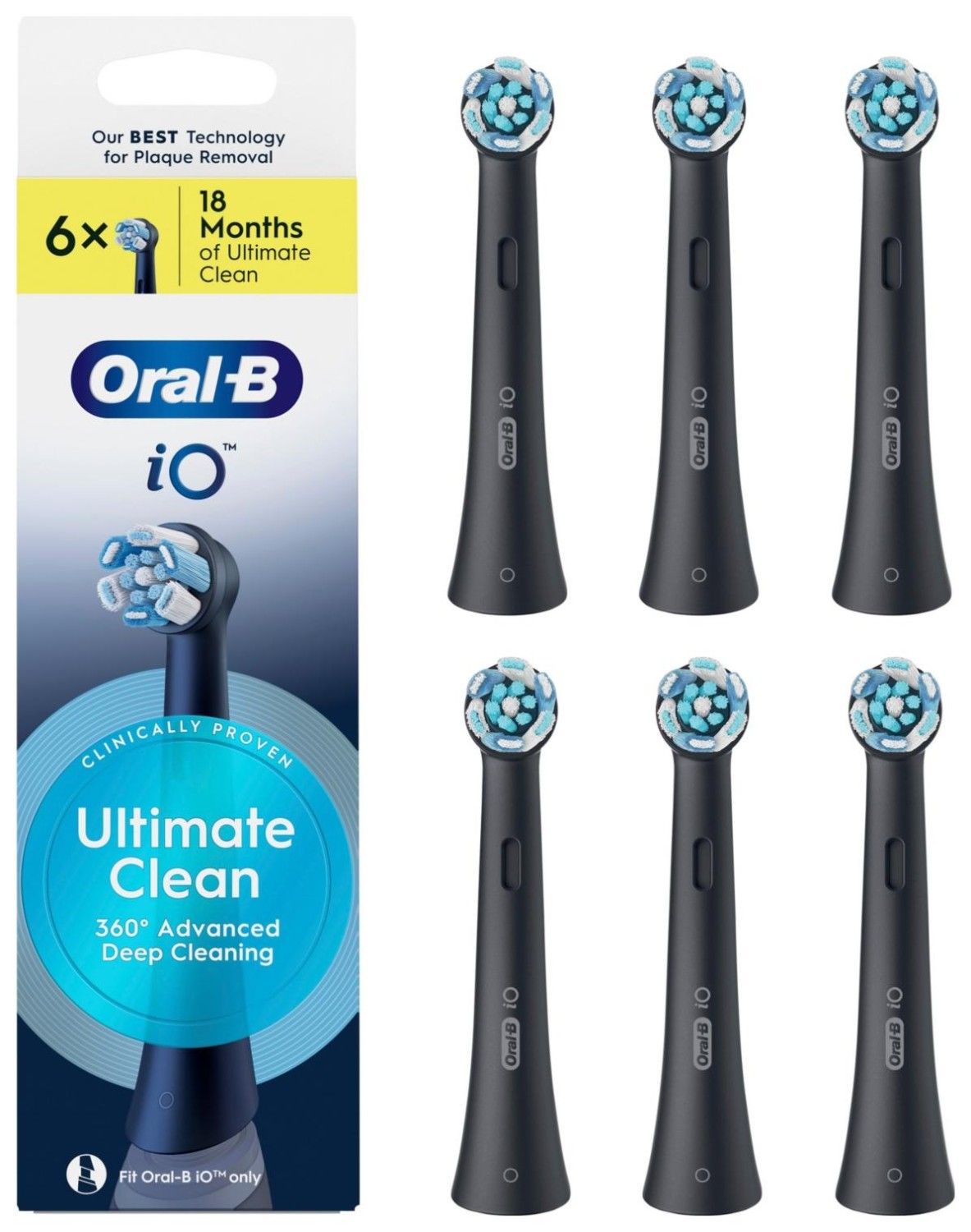 Oral-B iO Ultimate Clean EB6 6 szt. czarny