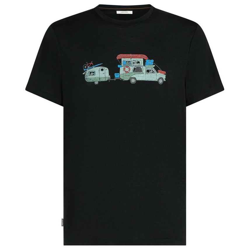 Koszulka męska Icebreaker Men Merino 150 Tech Lite SS Tee Transportage Rozmiar: XXL / Kolor: czarny