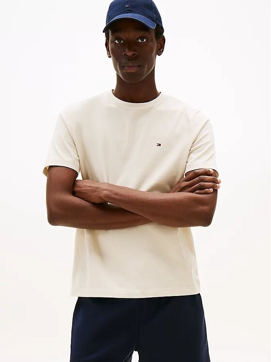 Tommy Hilfiger T-Shirt Ess Seasonal MW0MW39995 Beżowy Regular Fit