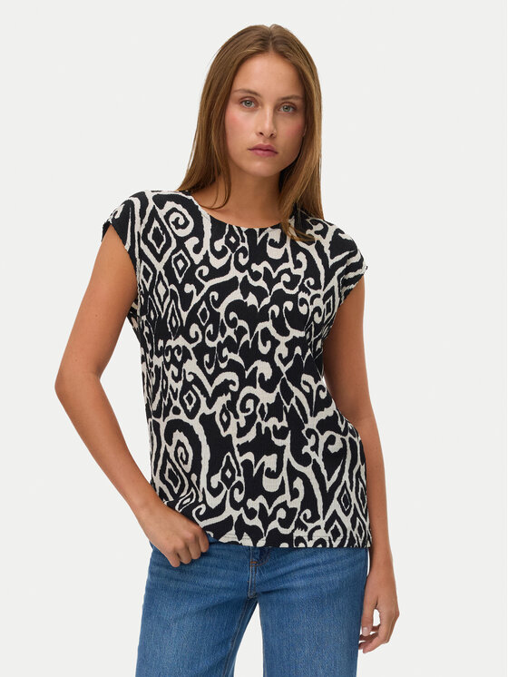 Vero Moda Bluzka Friga 10340830 Czarny Regular Fit