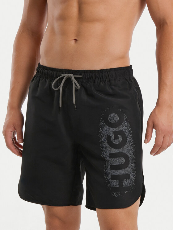 HUGO Szorty kąpielowe Spray 50561096 Czarny Regular Fit