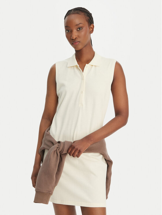 Kappa Sukienka codzienna Ivanka 332D7MW Écru Regular Fit