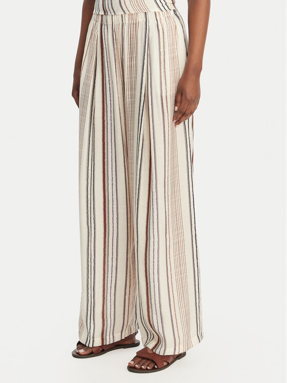 Eleh Spodnie materiałowe SS260132 Écru Relaxed Fit