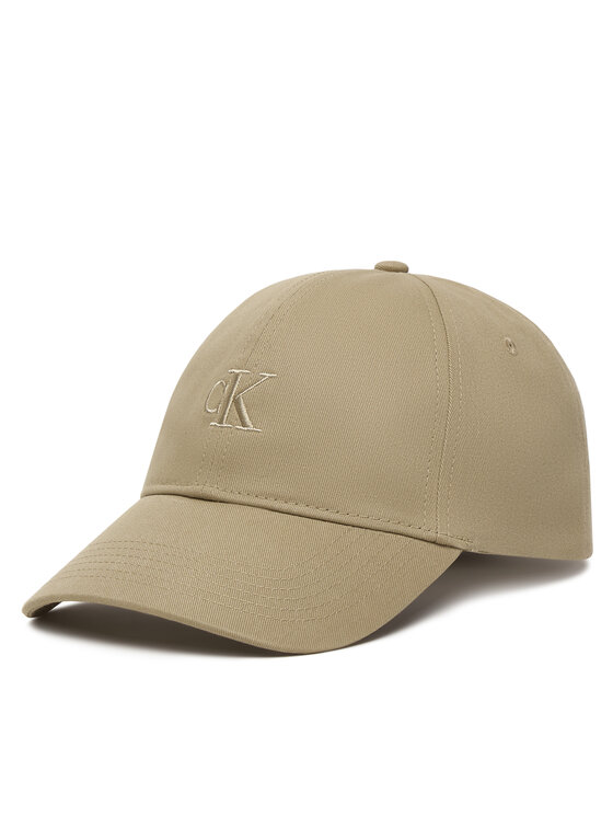 Calvin Klein Czapka z daszkiem Monogram Embroidery Baseball Cap LV04G5002G Beżowy