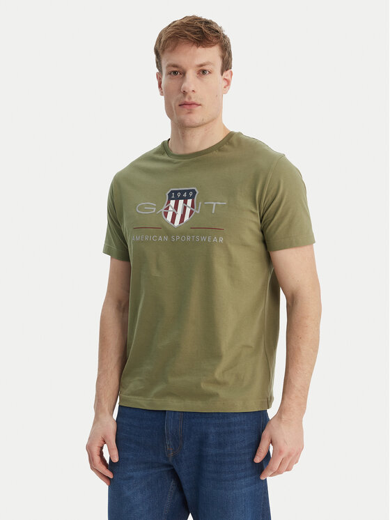 Gant T-Shirt Archive Shield 2003199 Zielony