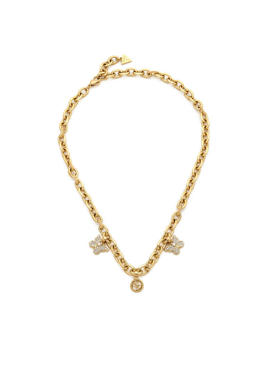 Guess Zestaw naszyjnik i kolczyki JUBN06 129JW Złoty