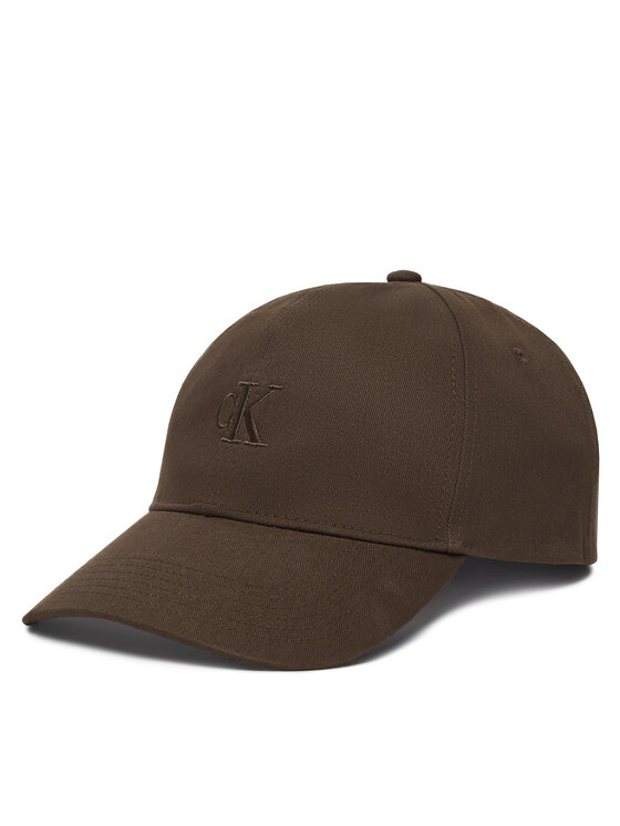 Calvin Klein Czapka z daszkiem Monogram Embroidery Baseball Cap LV04G5002G Brązowy