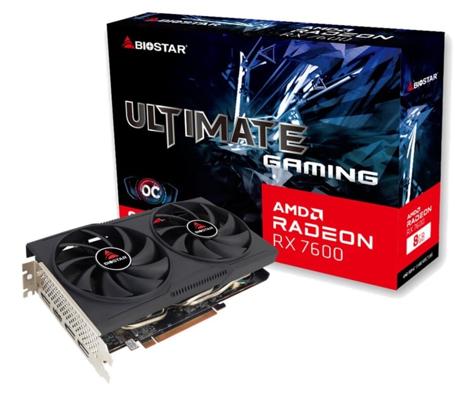 Biostar Radeon RX7600 OC AMD Radeon RX 7600 8 GB GDDR6 VA76S6RM81