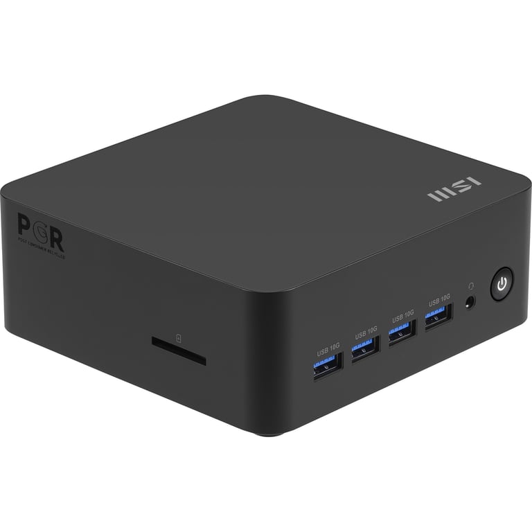 MSI Cubi AI 8M-008BEU Sześcian Czarny 8645HS AMD SoC 4,3 GHz Wbudowane głośniki CUBI Z AI 8M-008BEU